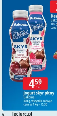 Jogurt skyr pitny promocja w Leclerc