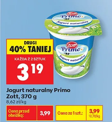 Jogurt naturalny promocja w Biedronka