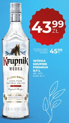 Wódka Krupnik Premium promocja w Duży Ben