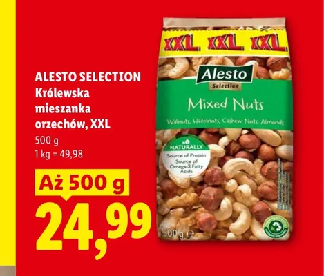 Królewska mieszanka orzechów Alesto Selection XXL promocja w Lidl