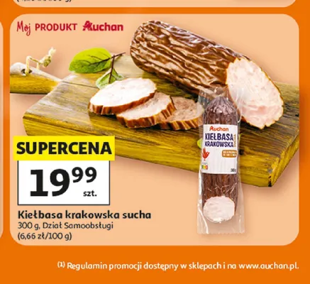 Kiełbasa krakowska sucha Mój Produkt Auchan promocja w Auchan