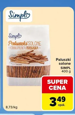 Paluszki solone Simpl promocja w Carrefour Market