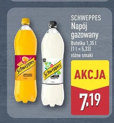 Napój gazowany Orange Passion Schweppes promocja w Aldi