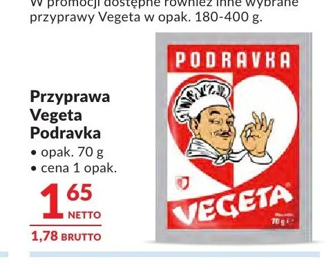 Przyprawa Vegeta Podravka promocja w Makro