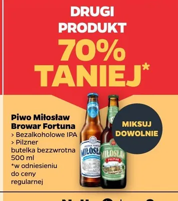 Piwo Bezalkoholowe IPA Pilzner butelka bezczwrotna promocja w Netto