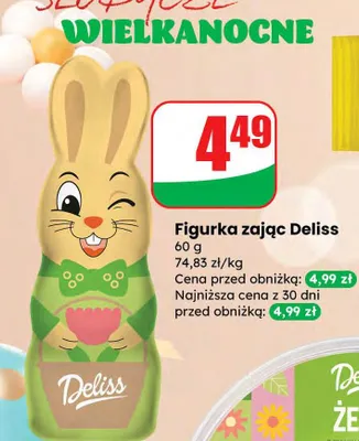 Figurka czekoladowa zając promocja w Dino