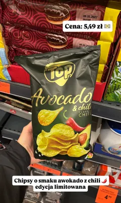 Chipsy Top Avocado & chili promocja w Biedronka