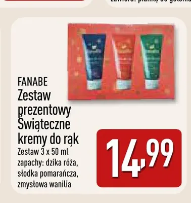 Zestaw prezentowy Świąteczne kremy do rąk Fanabe promocja w Aldi