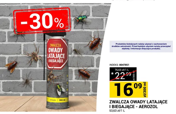 Zwalcza owady latające i biegające aerozol promocja w Merkury Market