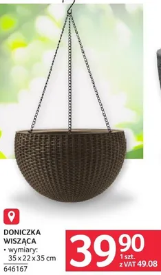 Doniczka wisząca 35x22x35cm 646167 promocja w Selgros