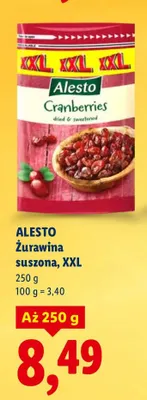 Żurawina suszona, XXL promocja w Lidl