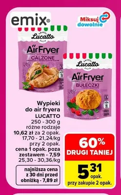 Wypieki do air fryera Lucatto bułeczki promocja w Carrefour Market