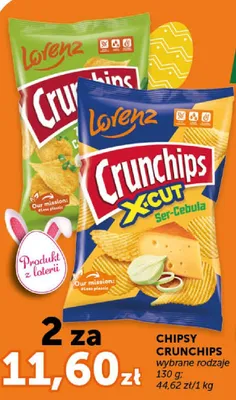 Chipsy Crunchips wybrane rodzaje promocja w Groszek