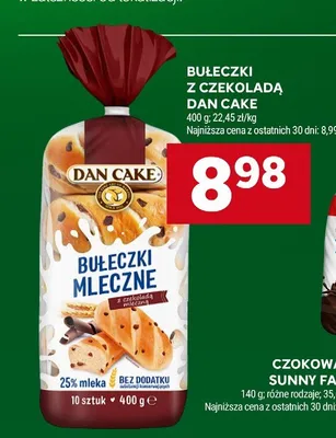 Bułeczki mleczne z czekoladą Dan Cake promocja w Stokrotka