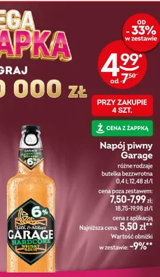 Napój piwny Garage Hardcore Whisky Sour promocja w Żabka