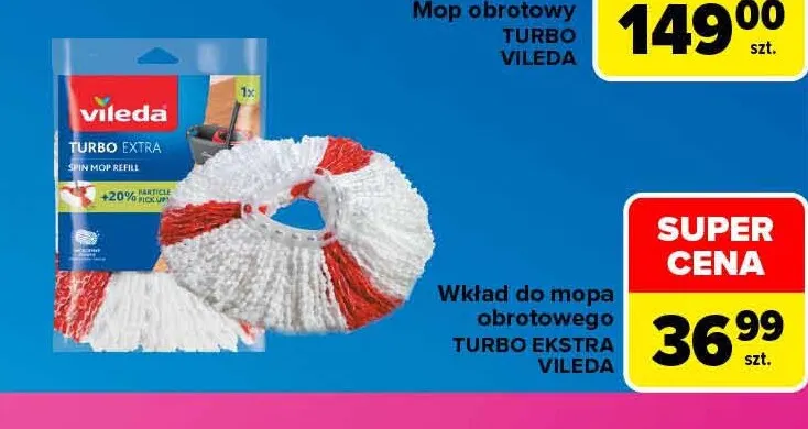 Wkład do mopa obrotowego Turbo Ekstra Vileda promocja w Carrefour