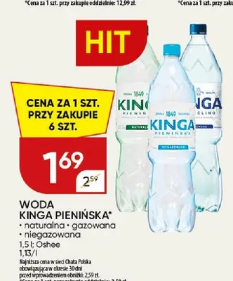 Woda gazowana Kinga Pienińska promocja w Chata Polska