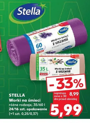 Worki na śmieci Stella 60l promocja w Kaufland