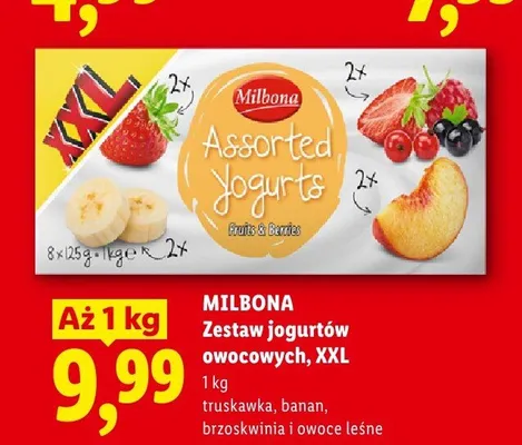 Zestaw jogurtów owocowych Milbona 8-pak 125 g promocja w Lidl