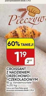 Croissant z nadzieniem orzechowo-czekoladowym Vandemoortele promocja w Chata Polska