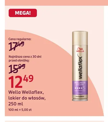Lakier do włosów Wella Wellaflex promocja w Rossmann