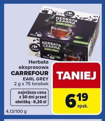 Herbata ekspresowa CARREFOUR Earl Grey promocja w Carrefour Express