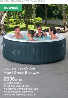 Jacuzzi Lay-Z-Spa Miami Green promocja w Castorama