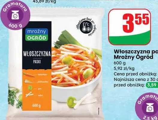 Włoszczyzna paski Mroźny Ogród promocja w Dino