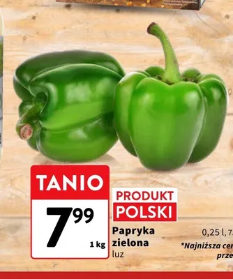 Papryka zielona luz promocja w Intermarche