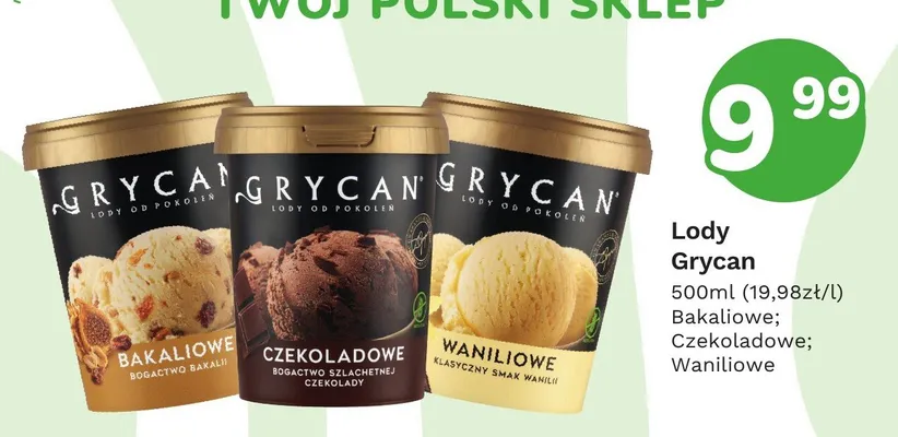 Lody Grycan Czekoladowe promocja w Limonka