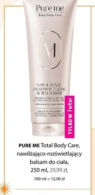Balsam do ciała nawilżająco-rozświetlający Pure Me Total Body Care promocja w Hebe
