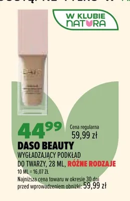 Wygładzający podkład do twarzy Daso Beauty promocja w Drogerie Natura