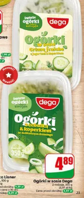 Ogórki w sosie Crème fraîche Dega promocja w Dino