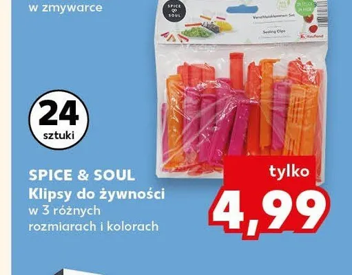 Klipsy do żywności Spice & Soul 24-pak promocja w Kaufland
