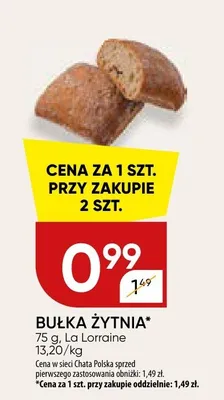 Bułka żytnia promocja w Chata Polska