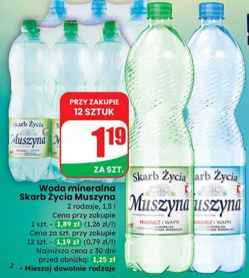 Woda mineralna Muszyna promocja w Dino