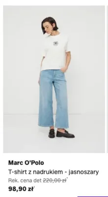 T-shirt z nadrukiem Marc O'Polo jasnoszary promocja w Lounge by Zalando