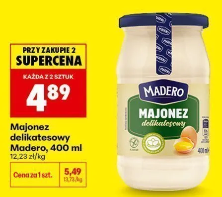 Majonez delikatesowy Madero promocja w Biedronka
