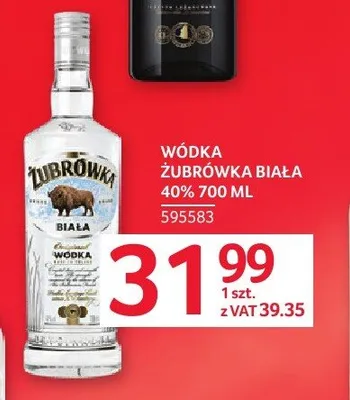 Wódka ŻUBRÓWKA BIAŁA 40% promocja w Selgros