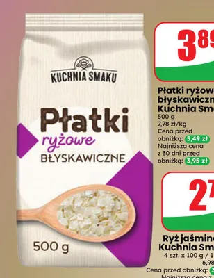 Płatki ryżowe błyskawiczne Kuchnia Smaku promocja w Dino