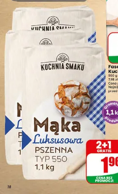 Mąka pszenna Luksusowa Kuchnia Smaku typ 550 promocja w Dino