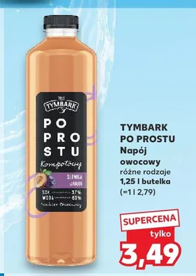 Napój owocowy Tymbark Po Prostu Kompotowy Śliwka Jabłko promocja w Kaufland