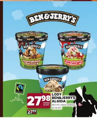 Lody Ben & Jerry's Algida promocja w Stokrotka