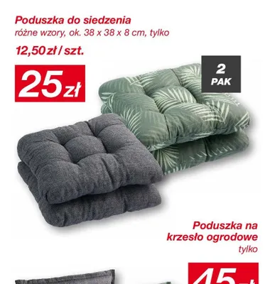 Poduszka na krzesło ogrodowe promocja w KiK