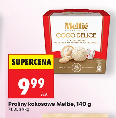 Praliny kokosowe Meltié promocja w Biedronka
