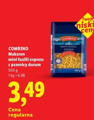Makaron mini fusilli express z pszenicy durum Combino promocja w Lidl