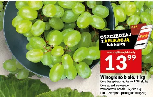 Winogrono białe promocja w Twój Market