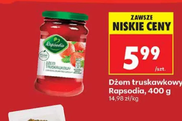 Dżem truskawkowy Rapsodia promocja w Biedronka