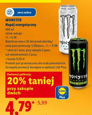 Napój energetyczny promocja w Lidl
