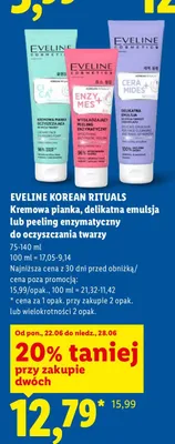 Kremowa pianka do oczyszczania twarzy Eveline Korean Rituals promocja w Lidl